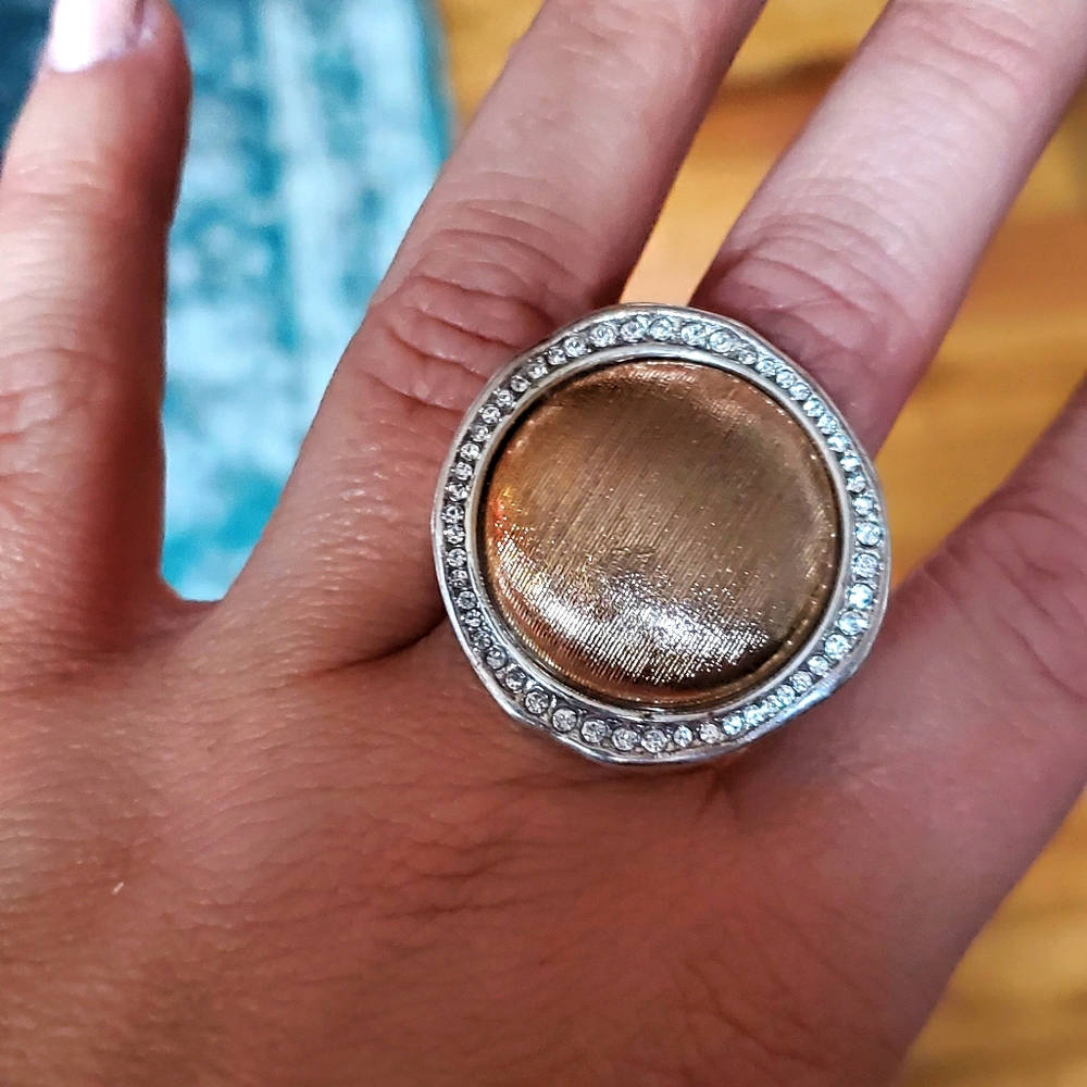 Brighton Silver Gold Rhinesto Chunky Ring
STUNNING